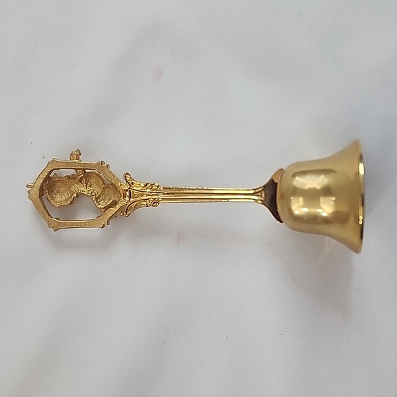 Vintage Diamond Cut Brass Unicorn Novelty Desktop Call Bell - Picture 3 of 10